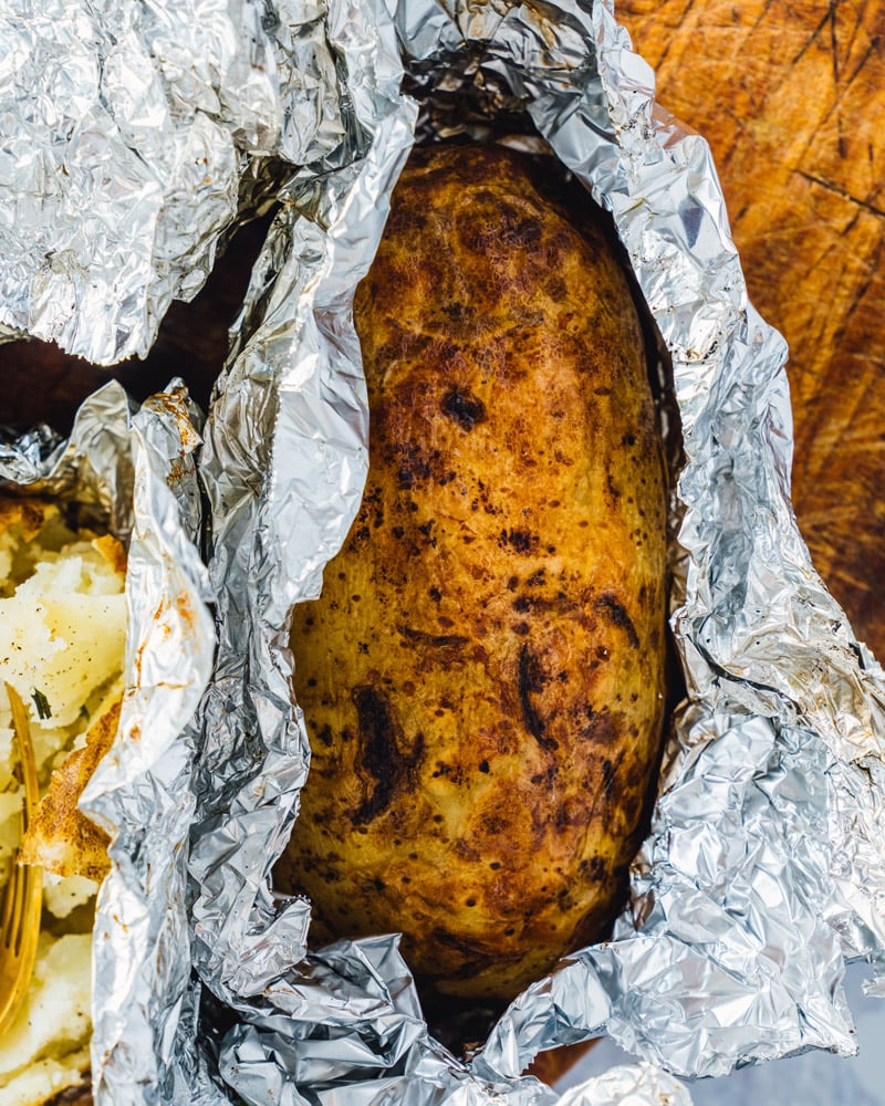 Baked Potato on Grill