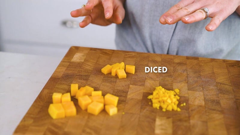 Basic knife skills | Diced