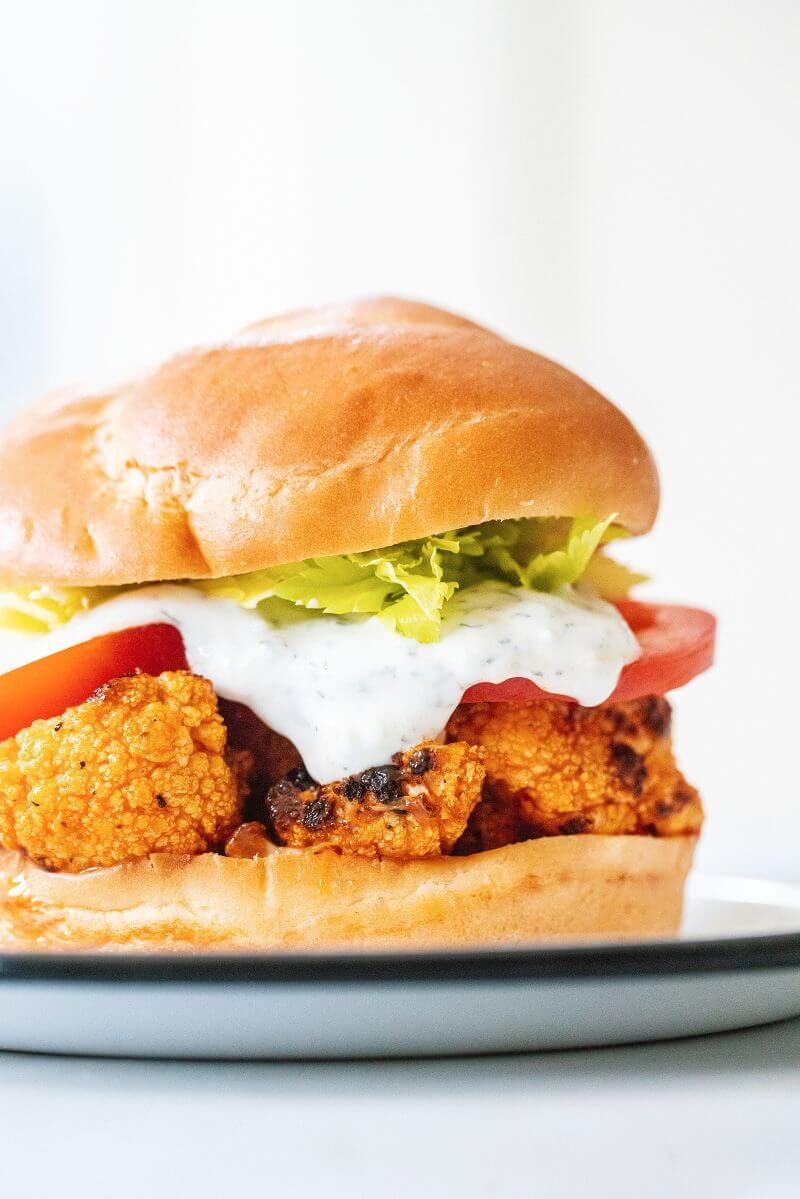 Grilled Buffalo Cauliflower Sandwich 