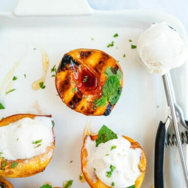 Grilled peaches