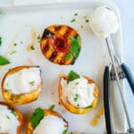 Grilled peaches