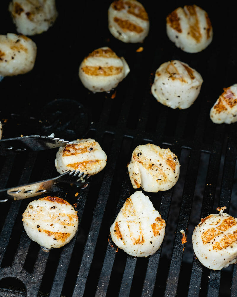 Grilled scallops