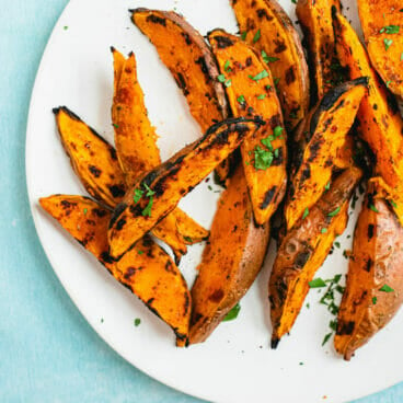 Grilled sweet potatoes