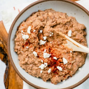 Homemade refried beans