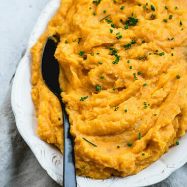 Mashed sweet potatoes