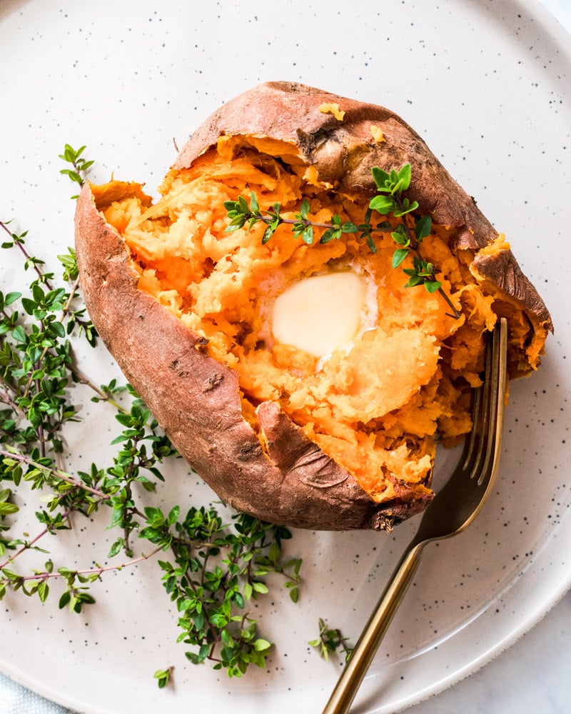 Microwave Sweet Potatoes