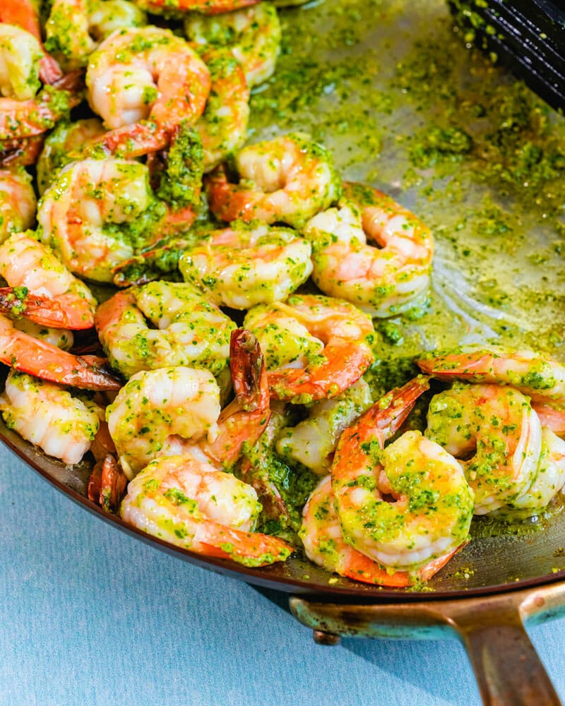 Pesto shrimp