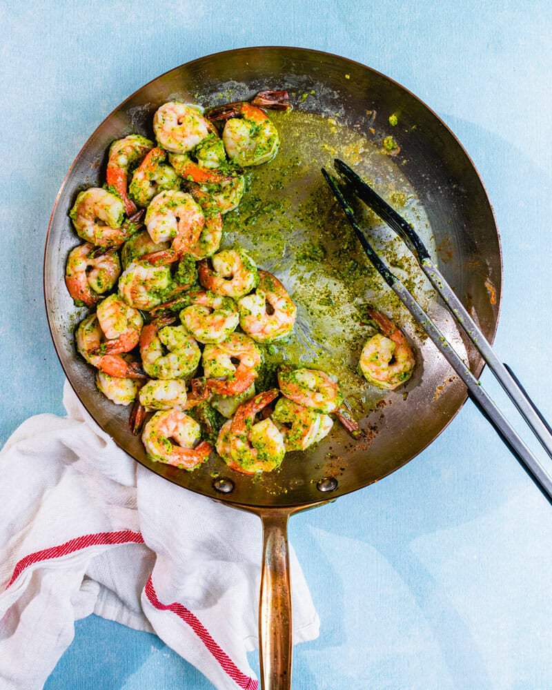 Pesto shrimp