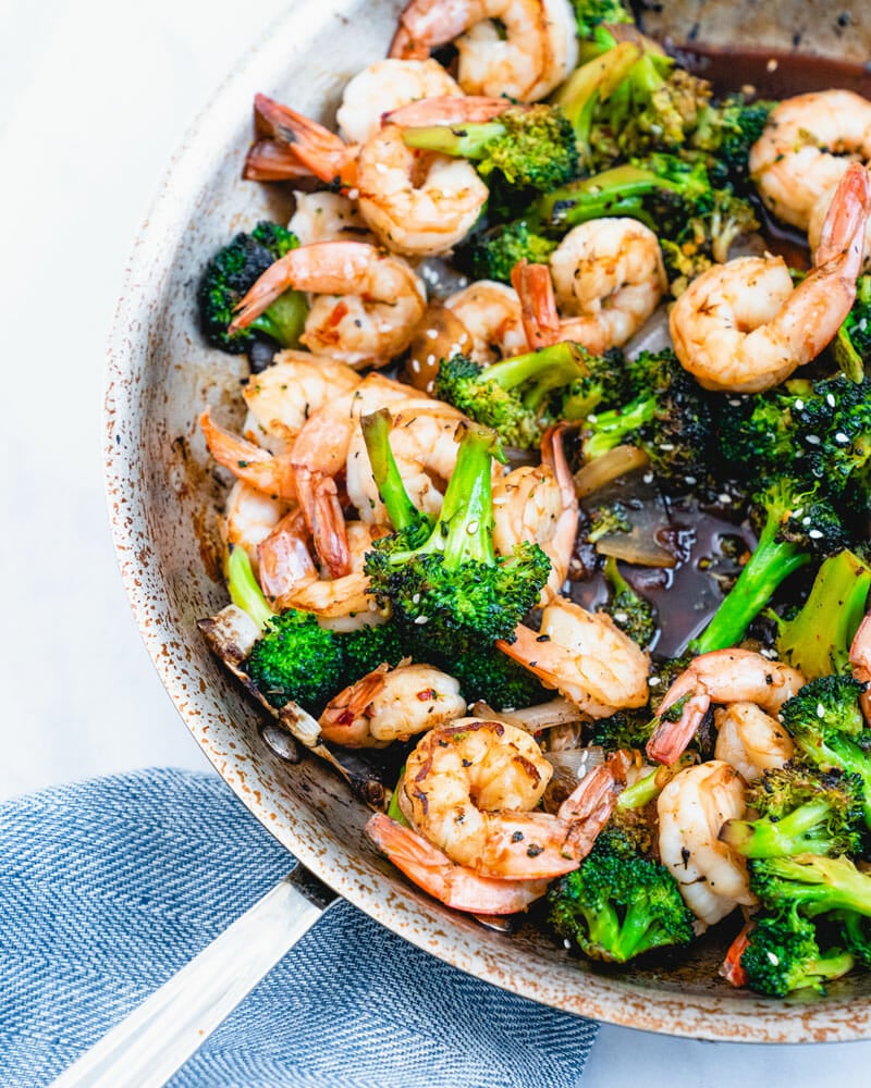 Shrimp and broccoli