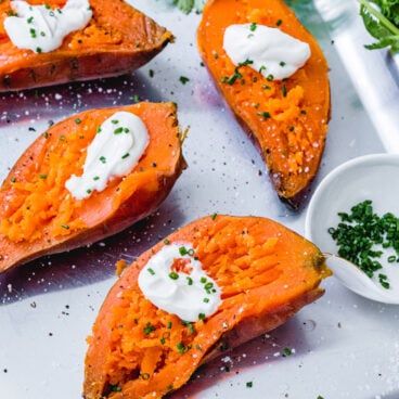 Steamed sweet potatoes