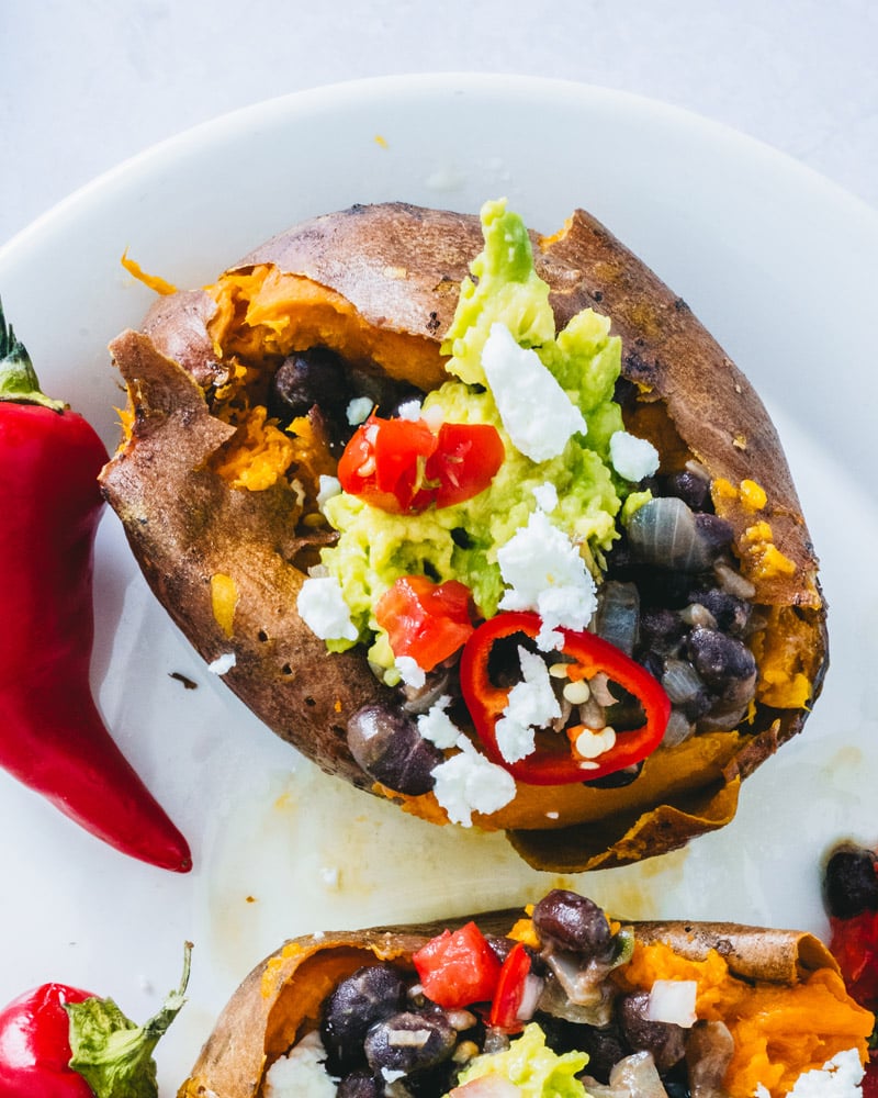 Stuffed sweet potatoes