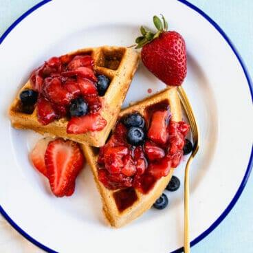 Strawberry waffles